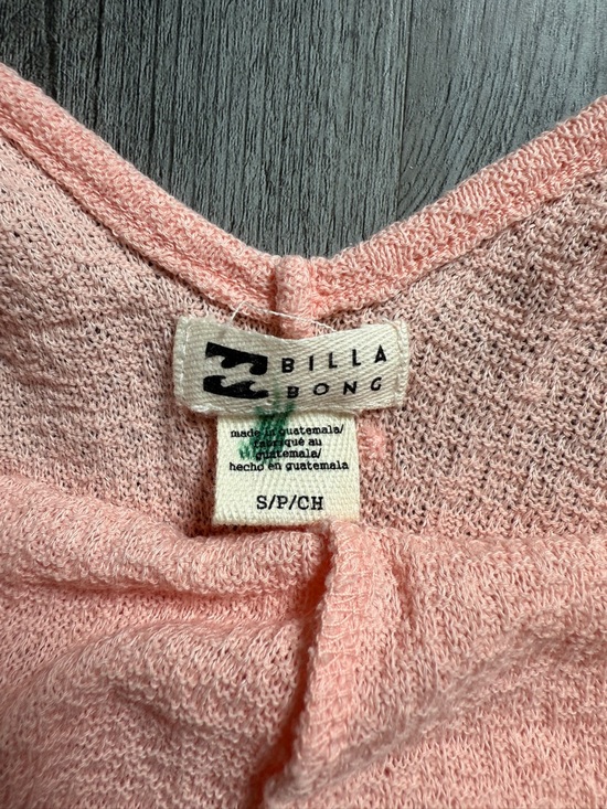 Billabong Never Better Beach Onesie Coverup Romper Sheer Peach Pink - Picture 3 of 12